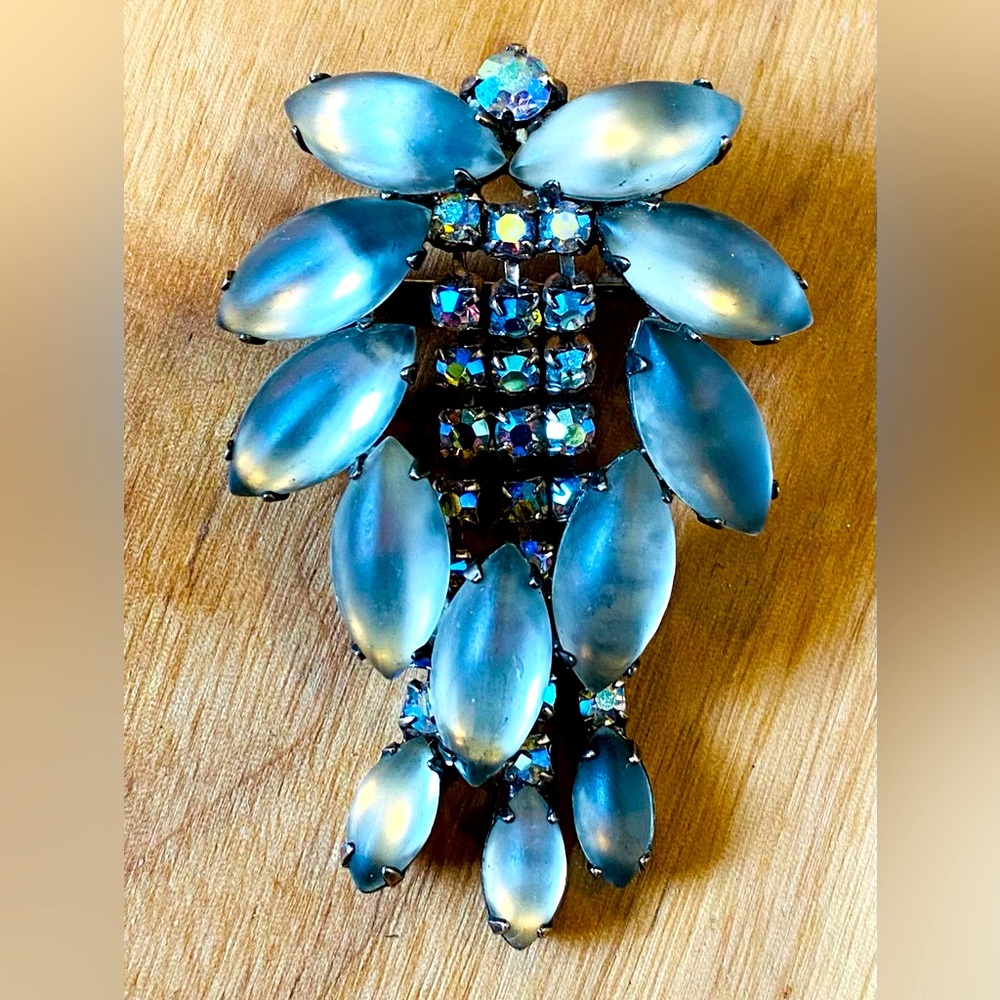 Unique Antique Brooch with Glass Beads
